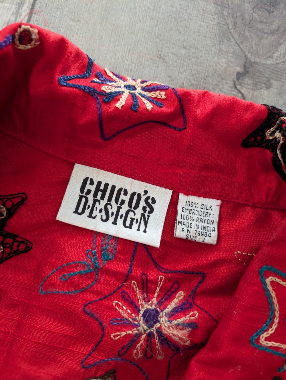 Chico’s Design 100 percent silk Jacket - Picture 2 of 8